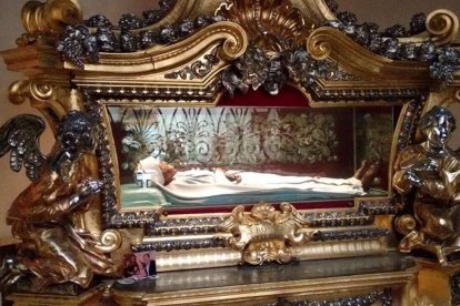 El cuerpo incorrupto de Santa Rosa de Viterbo, que se conserva en el monasterio que lleva su nombre en la ciudad italiana.