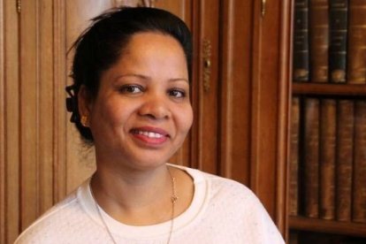 Asia Bibi, cuyo testimonio cristiano en la cárcel ha sido calificado por Francisco como una "vida vivida en martirio". Foto: Asia Bibi en Francia en febrero de 2020, en una foto de François Thomas difundida por ACN (Ayuda a la Iglesia Necesitada).