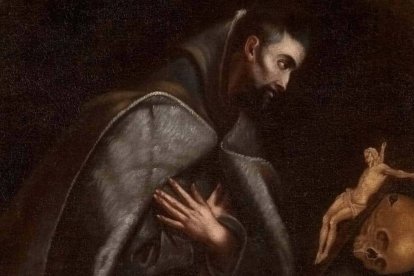 La contemplación de la muerte, encarnada en la calavera, es un recordatorio de la vida del más allá y del juicio de Dios que la precede. 'San Francisco arrodillado en meditación' (1664) de Mariana de la Cueva y Barradas. Museo del Prado.