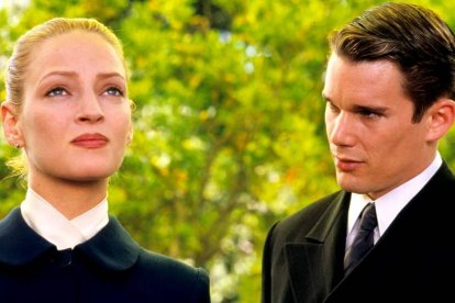 Uma Thurman e Ethan Hawke (en la imagen), junto a Jude Law, protagonizan la inquietante 'Gattaca'.