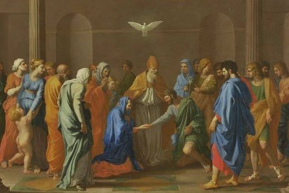 El matrimonio, en la segunda serie de pinturas sobre los sacramentos de Nicolas Poussin (1594-1665).