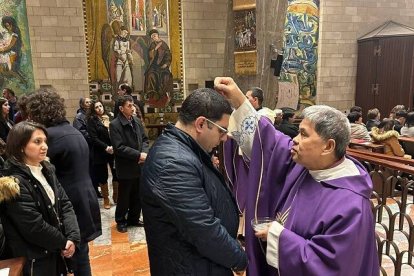 Miércoles de Ceniza de 2024 en la Anunciación, en Nazaret