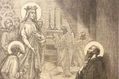 La Virgen aparece a San Bonet.