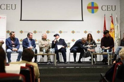 El primer concilio de los cineastas católicos, en la calle Tutor, de Madrid, Fundación Herrera Oria
