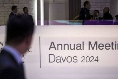 Participantes en el Foro Económico Mundial de Davos 2024