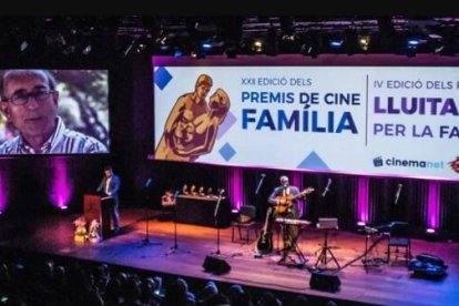 Una escena de la gala de los Premios Familia en Barcelona en 2018