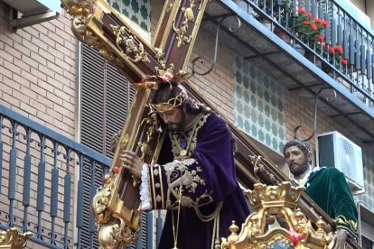 Procesión de Nuestro Padre Jesús Nazareno en Jaén, en la Semana Santa de 2023. Imagen: captura canal Youtube de José Luis Curiel Luna.