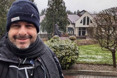 José María Gallardo en su visita de 10 días a Ucrania, donde todos los seminaristas reciben ayuda de ACN