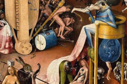 'Monstruos y quimeras que manotean desde las simas del castigo eterno': así parecieron partes de la ceremonia de inauguración de las Olimpiadas, evocando la tabla del infierno del tríptico 'El jardín de las delicias' de El Bosco (en la imagen, detalle).