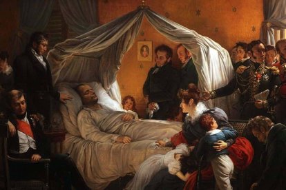 'Nuerte de Napoleón en Santa Elena', de Charles de Steuben (1828, detalle).