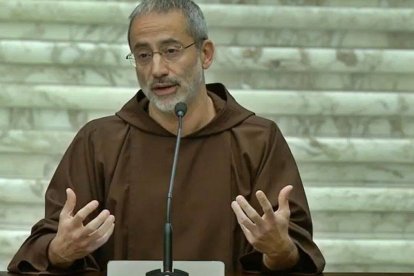 El padre Roberto Pasolini fue nombrado el pasado 9 de noviembre predicador de la Casa Pontificia en sustitución del cardenal Raniero Cantalamessa, quien desempeñó el cargo durante 44 años. Foto: captura Vatican Media.