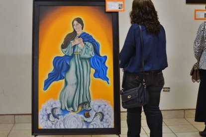 Óleo de la Inmaculada Concepción pintado en 2018 por fray Agustín Ibarra Díaz, franciscano.