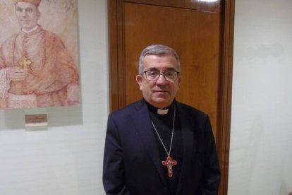 El arzobispo Luis Argüello en la sede de Conferencia Episcopal Española