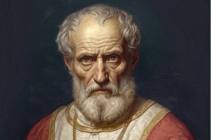 Una recreación de cómo pudo ser el Papa Lino, primer sucesor de San Pedro