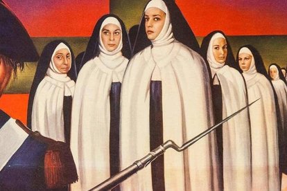 Cartel de la película de 1960 'Diálogo de carmelitas', sobre el martirio de las descalzas de Compiègne.