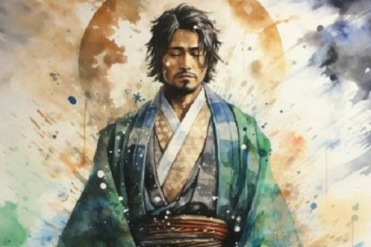 Recreación de un santo samurai católico, en representación del beato mártir León Saisho Shichiemon Atsutomo