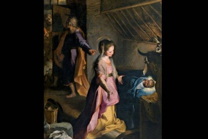 Dios dio la gran lección de la humildad al encarnarse y nacer en un pesebre, entre animales, cumplimentado no por una corte palaciega, sino por los pastores del lugar y unos magos extranjeros. 'La Natividad' (1597) de Federico Barocci. Museo del Prado.