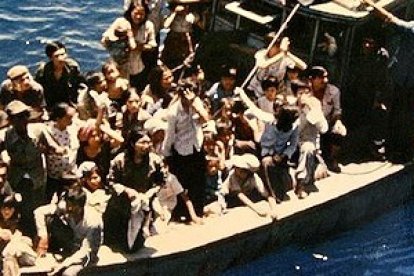 Miles de barcos como éstos se lanzaron al Mar de China para huir de Vietnam a Tailandia a partir de 19781979 y durante toda la década siguiente.
