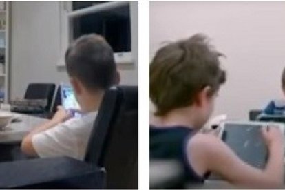 En el experimento aparecen varias familias con niños y su reacción es casi idéntica