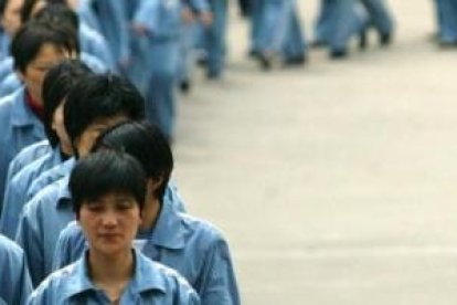 Escena de una cárcel de mujeres en la China actual... en los años de la Revolución maoísta y la Revolución cultural era mucho peor