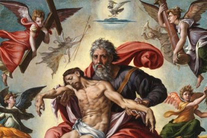 La infinita Inocencia de Dios fundamenta la infinita fecundidad de la Redención en beneficio de los hombres. 'La Santísima Trinidad' (detalle, 1540) de Jan Cornelisz Vermeyen. Museo del Prado.