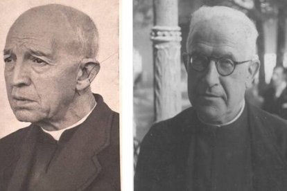 Jaime Pujiula, a la izquierda, y Manuel Bordás, escolapio, pioneros de la genética en España