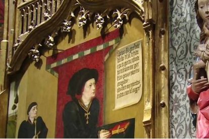 El retablo con el retrato más famoso del Marqués de Santillana, guerrero, poeta, hombre de fe y cultura