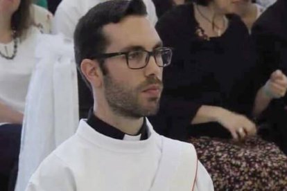 Pedro Zafra, joven sacerdote español que está en Kiev en estos momentos