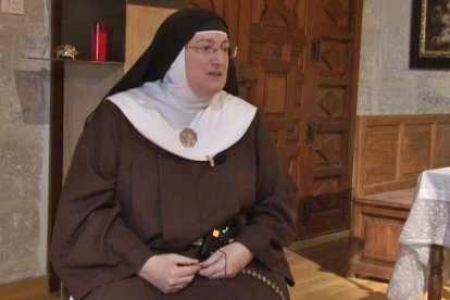 Sor Isabel de la Trinidad, abadesa de las clarisas de Belorado hasta su conflicto con la Iglesia, en una reciente entrevista.