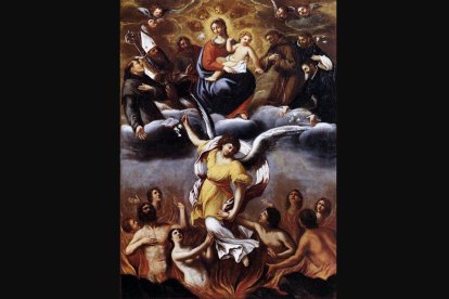El obispo Munilla propone como misión para el año jubilar 'dejar el purgatorio vacío'. Ludovico Carracci (1555-1619), 'Un ángel libera las almas del purgatorio' por intercesión de la Virgen y los santos.