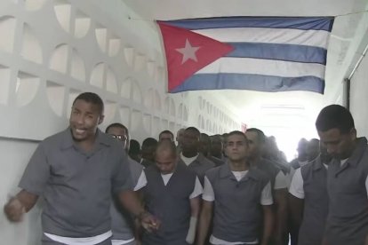 Presos de "Combinado del Este", una de las mayores cárceles de Cuba.
