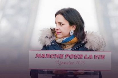 Una de las ponentes en la Marcha por la Vida 2025 en París el domingo 19 de enero
