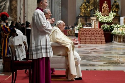El Papa Francisco en las Vísperas de la Candelaria de 2025, en San Pedro