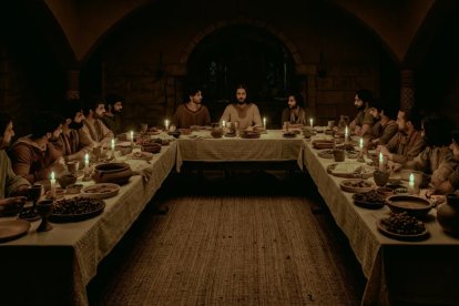 La escena de la Última Cena en la teleserie The Chosen, temporada 5