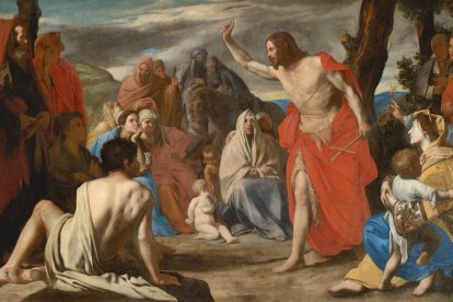 'Predicación del Bautista en el desierto' (c. 1635) de Massimo Stanzione.