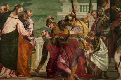 Paolo Veronese, 'Jesús y el centurión' (1571, detalle).