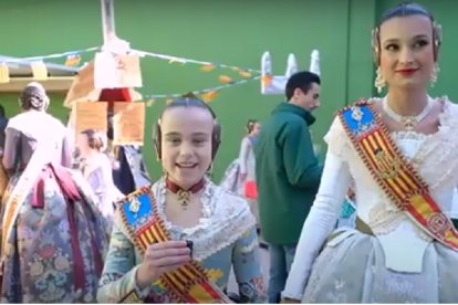 Las Falleras Mayores de 2025 en un centro de Cáritas Valencia para personas sin hogar