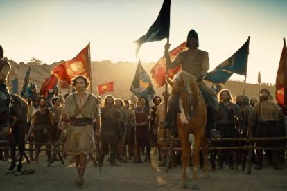 El ejército de Israel se enfrenta a los filisteos de Goliat, en la teleserie Casa de David