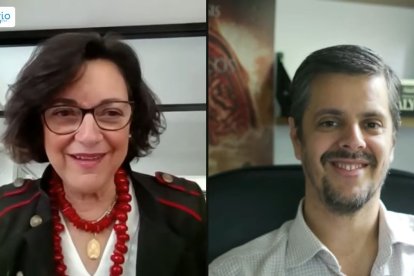 María Vallejo-Nágera y Simón Delacre.