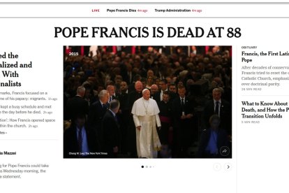 Portada Papa Francisco del The New York Times.
