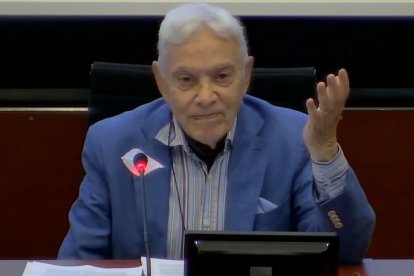 Rafael Gómez Pérez, durante un simposio en la Universidad de Navarra en 2021.
