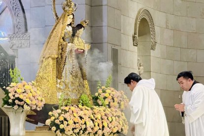 La Virgen de Consolación y Correa, en la catedral de Manila en 2024, de origen agustino, patrona de Intramuros, la ciudad vieja filipina