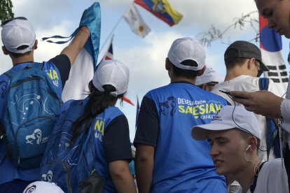 Jóvenes católicos en la JMJ.