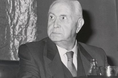 Pedro Laín Entralgo, académico y catedrático de Historia de la Medicina en la Universidad Complutense de Madrid, de la que fue rector entre 1950 y 1956.