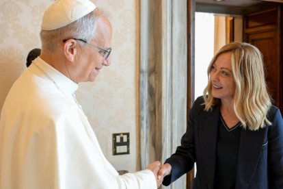 La audiencia del Papa León XIV con la Primera Ministra italiana, Giorgia Meloni.