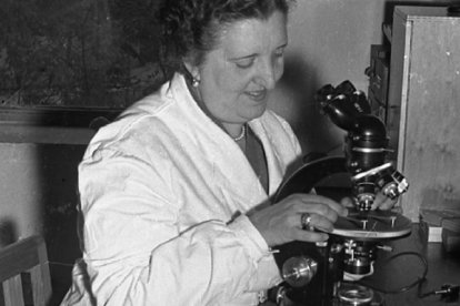 Josefina Pérez Mateos en el Instituto de Edafología del CSIC, pionera de la Geología científica en España