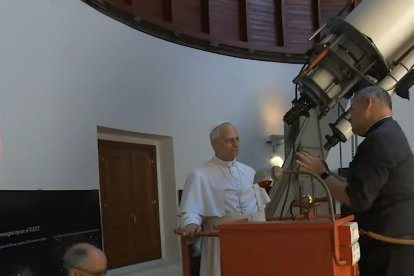 Papa León XIV en el Observatorio Vaticano