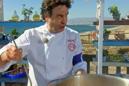 Pepe Rodríguez, durante una prueba de exteriores de MasterChef.