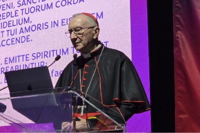 El cardenal Parolin en la apertura del Jubileo de los Influencers, en la mañana del lunes 28 de julio