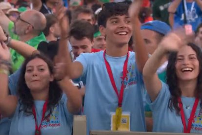 Jóvenes italianos en el Jubileo